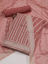 All Over Embroidery Chiffon Unstitched Suit Piece With Dupatta